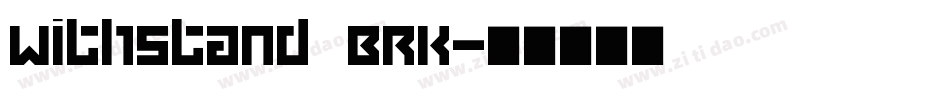 Withstand BRK字体转换